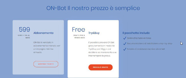 Teorema ON-Bot prezzo